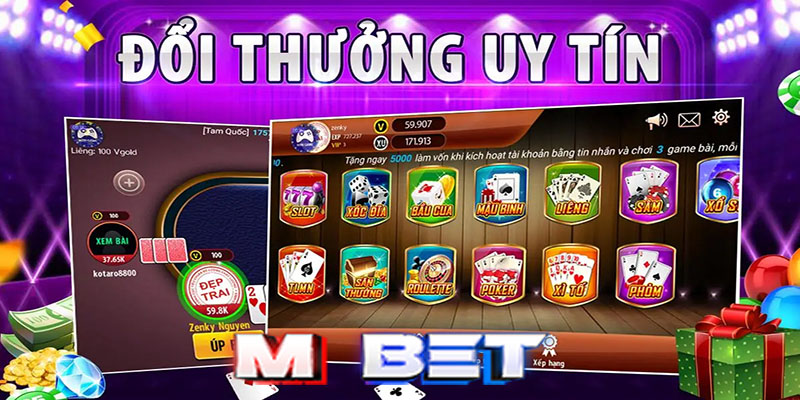 Các loại trò chơi phổ biến trong game bài đổi thưởng Mbet