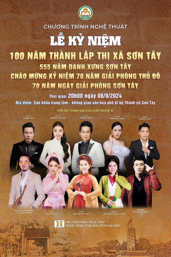 Chị Hằng biên tập: Hà Anh Tuấn, Trọng Tấn, Phương Linh… hát trong chương trình nghệ thuật "Sơn Tây - Ngời sáng miền đất cổ" - Ảnh 1.